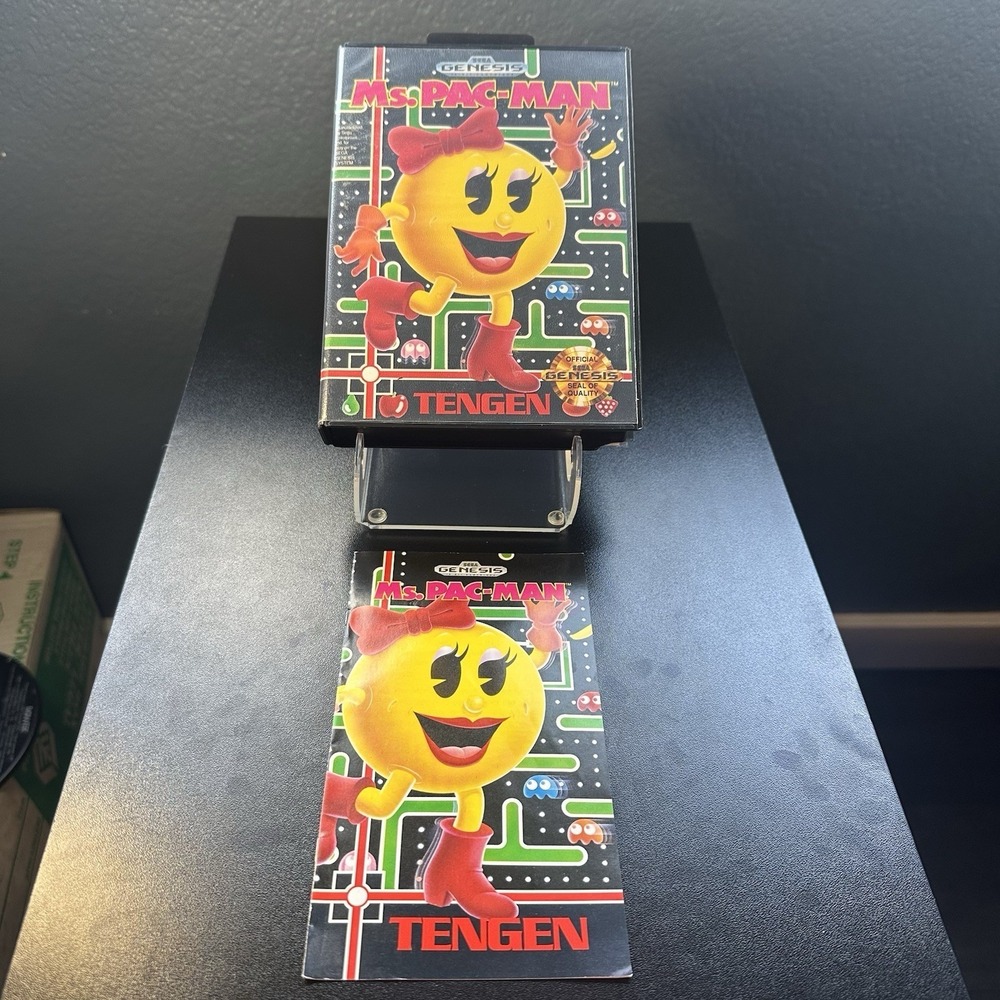 Ms. Pac-Man (Sega Genesis) Case + Manual Only, No Game EUC